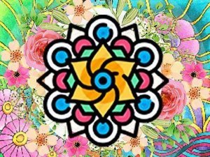 Elegant Floral Portrait Color Fill