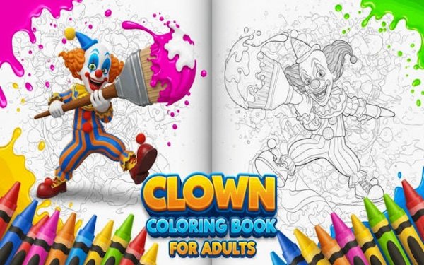 Clown Coloring Book for Adults - Relaxing Art Online Game