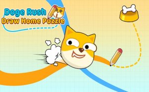 Doge Rush: Draw Home Puzzle - Online Line Drawing Puzzle Game