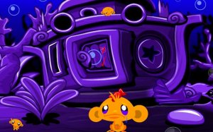 Monkey GO Happy Stage 345: Underwater Adventure Puzzle Game